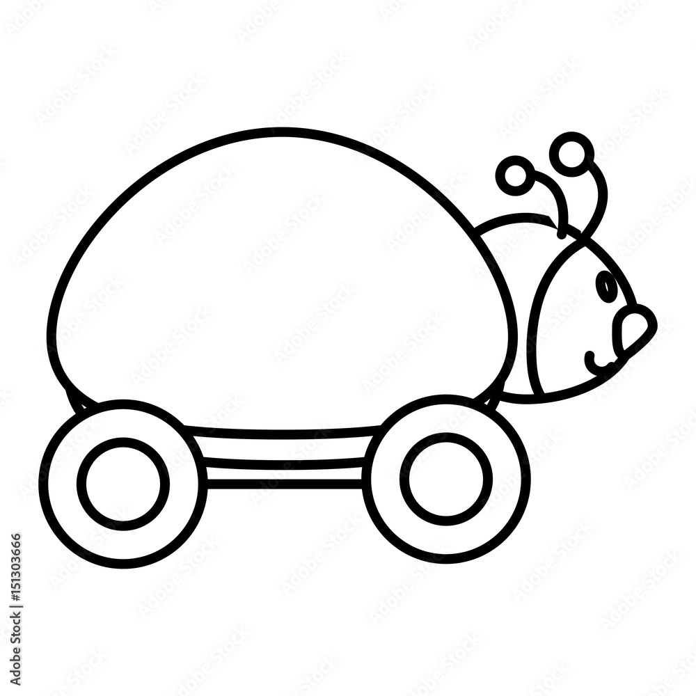 ladybug with wheels icon vector illustration design ladybug with wheels icon vector illustration design