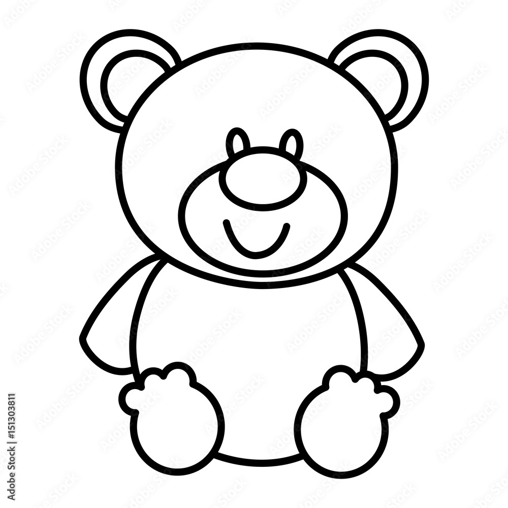 bear teddy isolated icon vector illustration design bear teddy isolated icon vector illustration design