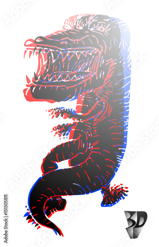 angry monster draw