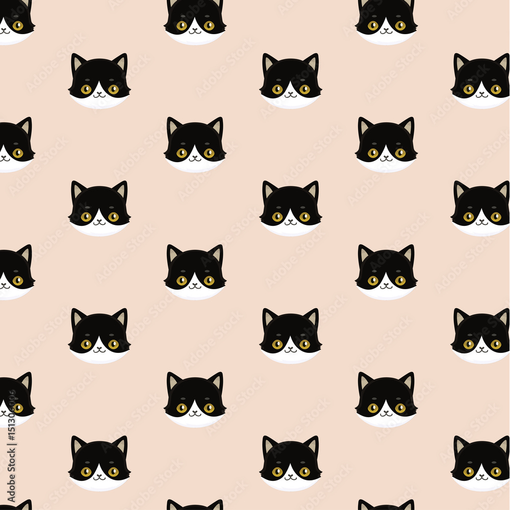 Cute cats character different pose funny animal domestic kitten vector illustration. Cute cats character different pose funny animal domestic kitten vector illustration.