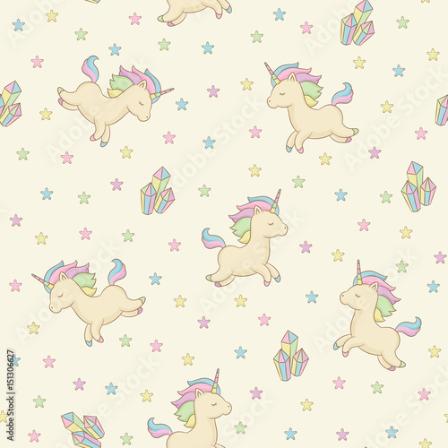 Unicorn seamless pattern