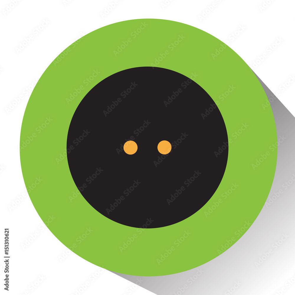 Fototapeta premium Isolated bowling ball on a colored button, Vector illustration