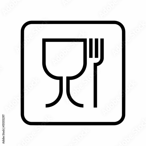 Food safe sign vector design isolated on white background .