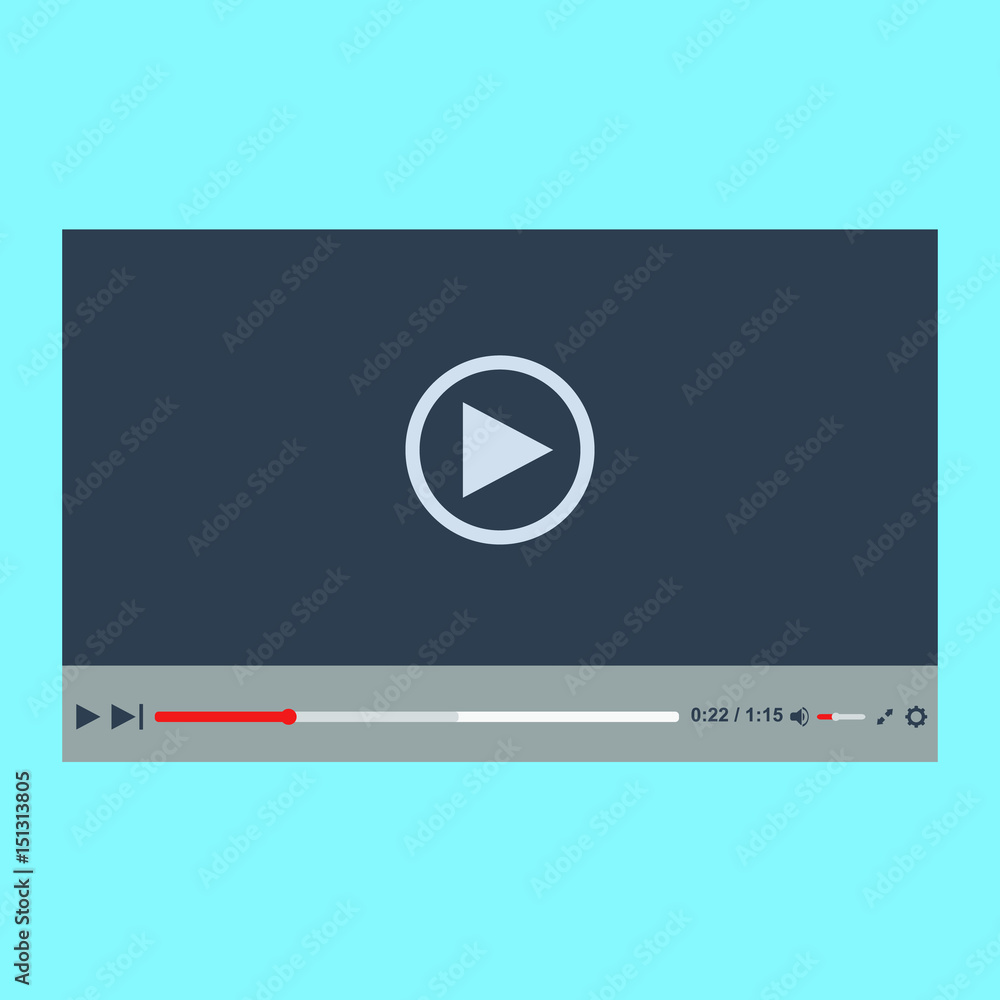 Video player in a flat style. Video player for the web. Vector template of video and audio player. Design Media Player. New Media Player interface. Vector video player. Skin video player. Video player in a flat style. Video player for the web. Vector template of video and audio player. Design Media Player. New Media Player interface. Vector video player. Skin video player.