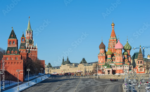 View of St. Basil's Cathedral, Moscow Kremlin and Red Square