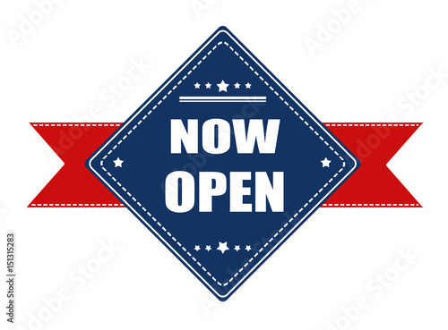 Now open label with ribbon