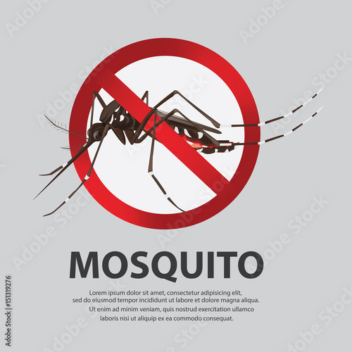 illustration. Stop mosquito cartoon