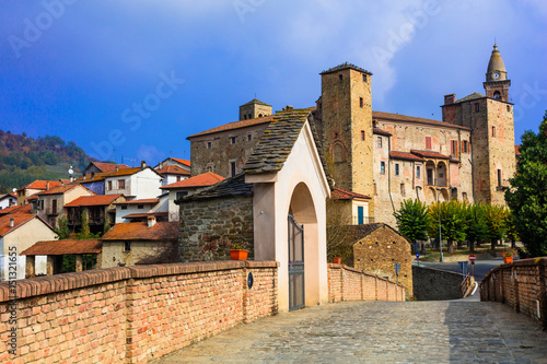 Medieval Bormida monastery and castle in regione Asti in Piemonte, Italy