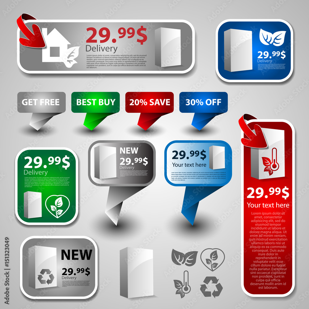 Collection Of Website Elements Collection Of Website Elements