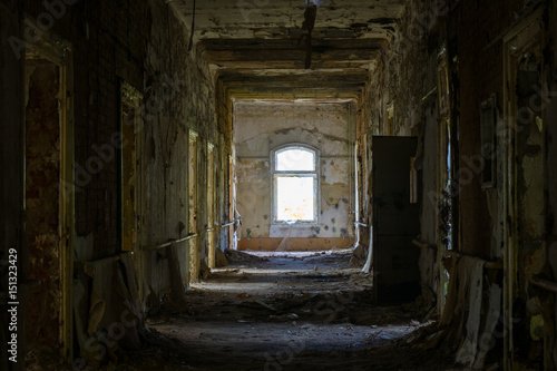 The old and ruined room of a building  lost places