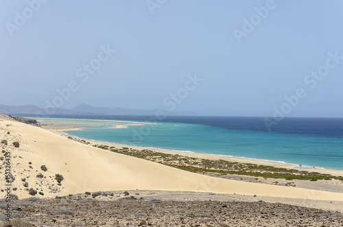 Fototapeta Naklejka Na Ścianę i Meble -  View of Esmeralda beach in Fuerteventura, Canary Islands, Spain..