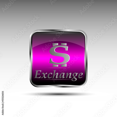The vector button with dollar symbol.