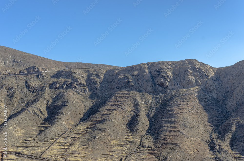Mountain in arid area in the Canary Islands, Spain.