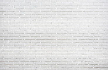 Poster Bakstenen muur Witte bakstenen muur achtergrond  © soleg