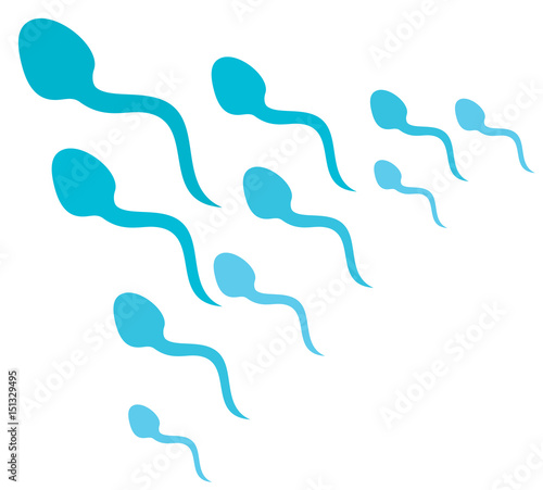 human sperms attack vector illustration