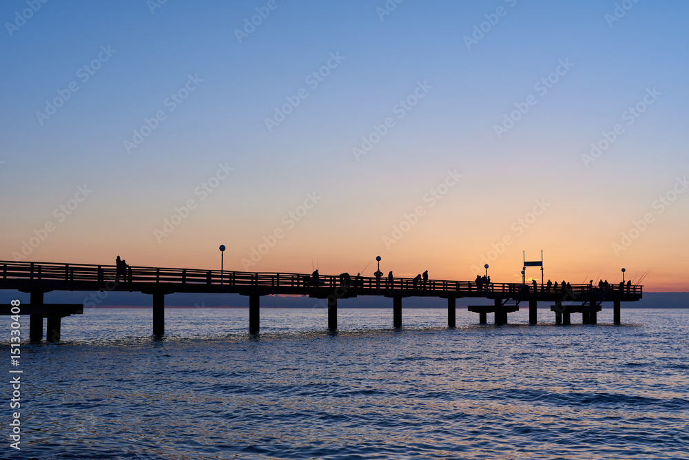 Seebrücke Rerik im Sonnenuntergang