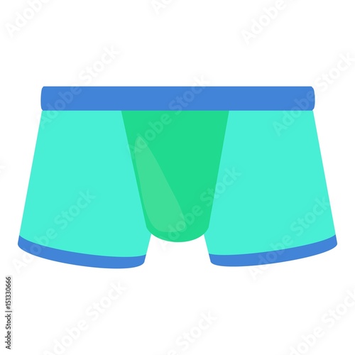 Blue men boxer briefs icon, cartoon style