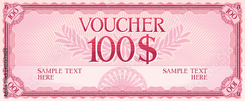 voucher design - 100 dollars (template)