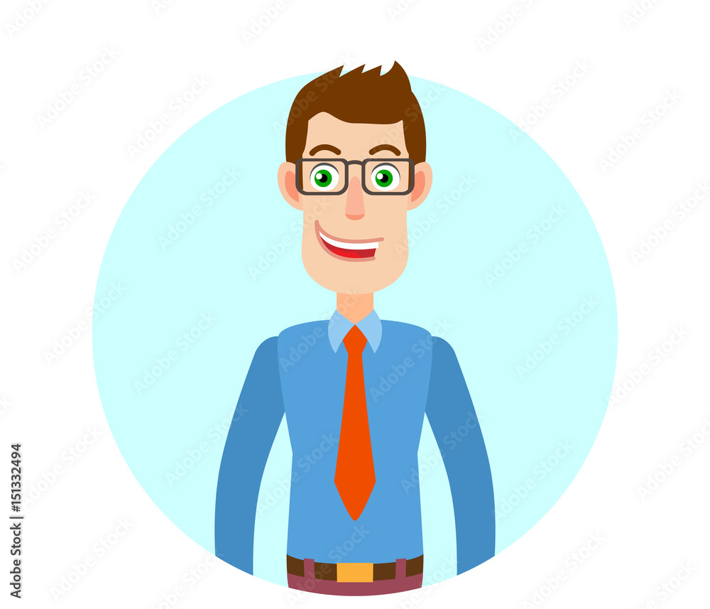 Portrait of Cartoon Businessman Character Portrait of Cartoon Businessman Character