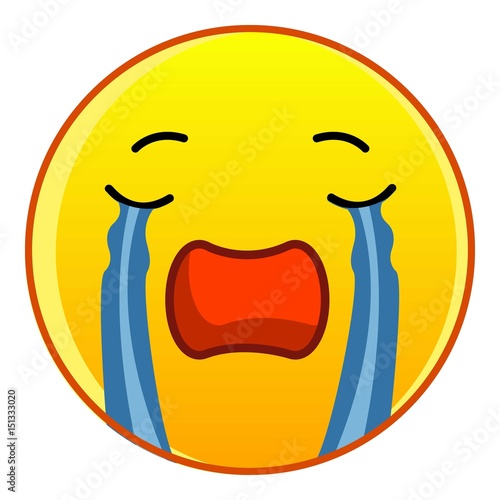 Weeping icon, cartoon style