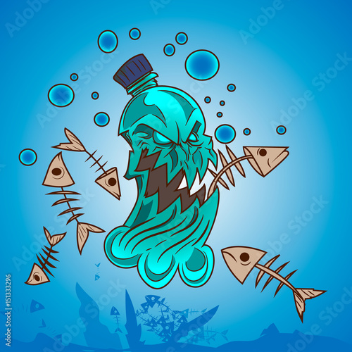 Plastic pollution in ocean