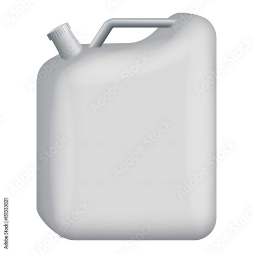 Blank jerrycan mockup, realistic style