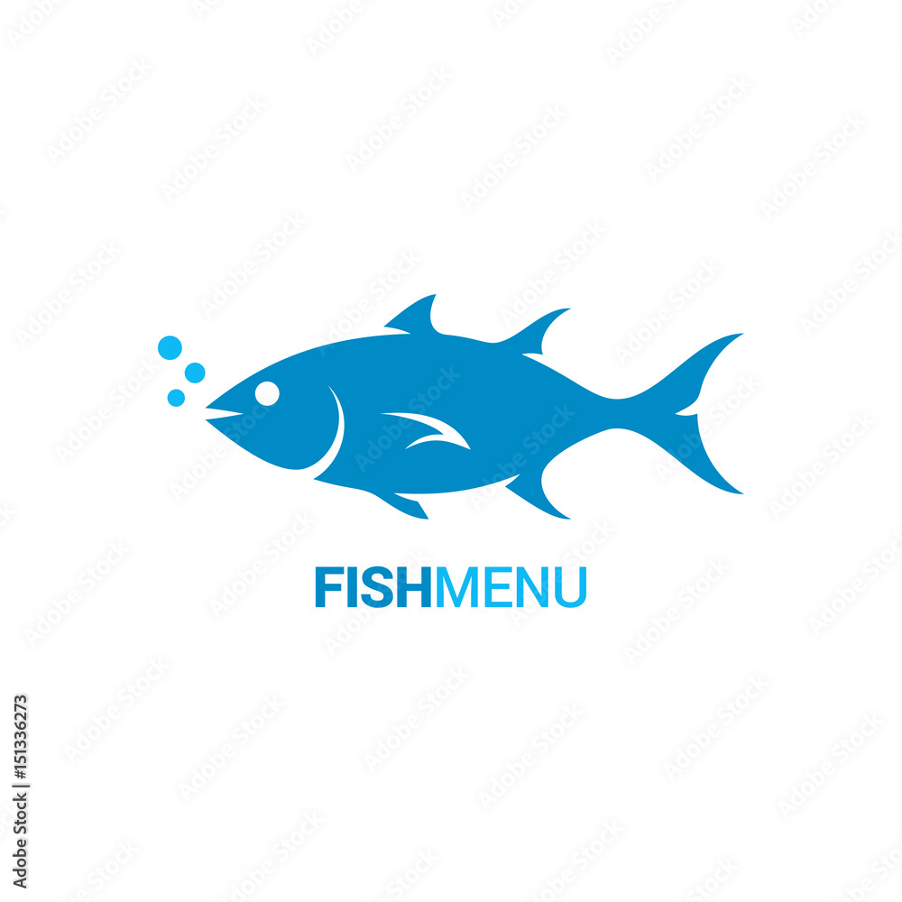 Obraz premium fish logo design vector background