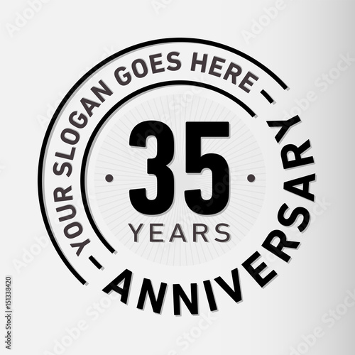 35 years anniversary logo template. Vector and illustration.