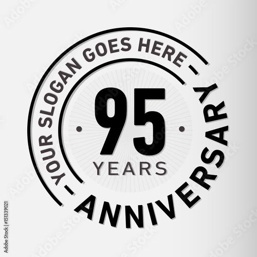 95 years anniversary logo template. Vector and illustration.