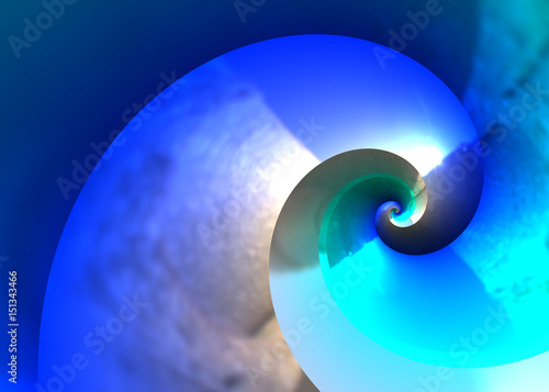 Brilliant Metal Spiral - Abstract Bright Helical Background 