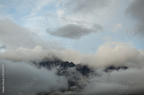 mount peak in a clouds