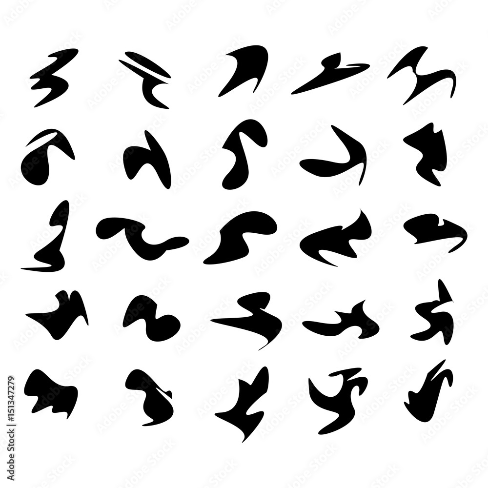 Random Shapes Black White BW pattern Random Shapes Black White BW pattern