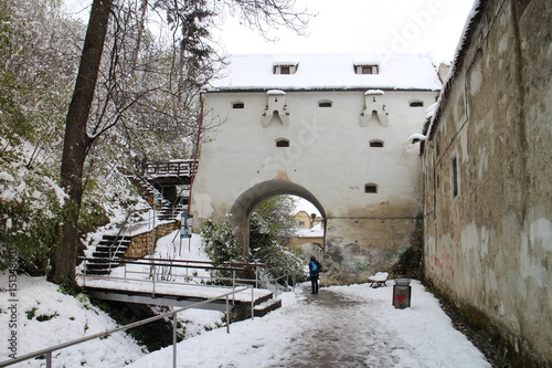 Bridge on Strada Dupa Ziduri in Brasov, Romania photo