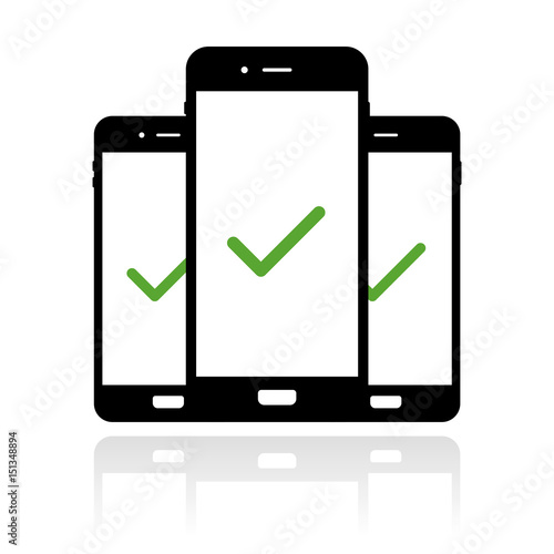 Smartphone Banner - grüner Haken