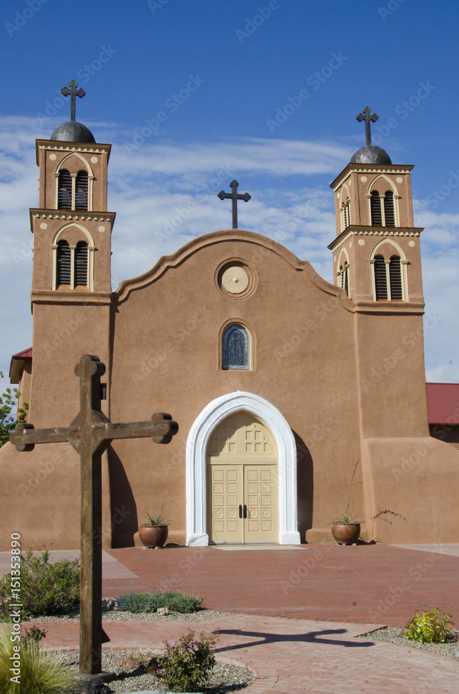 Old San Miguel Mission in Socorro, New Mexico