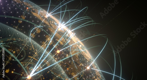Network global connections. Internet concept digital tech