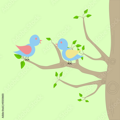 Two birds on a tree © Dipali S
