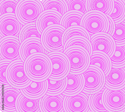 Pink abstract background of cirlces