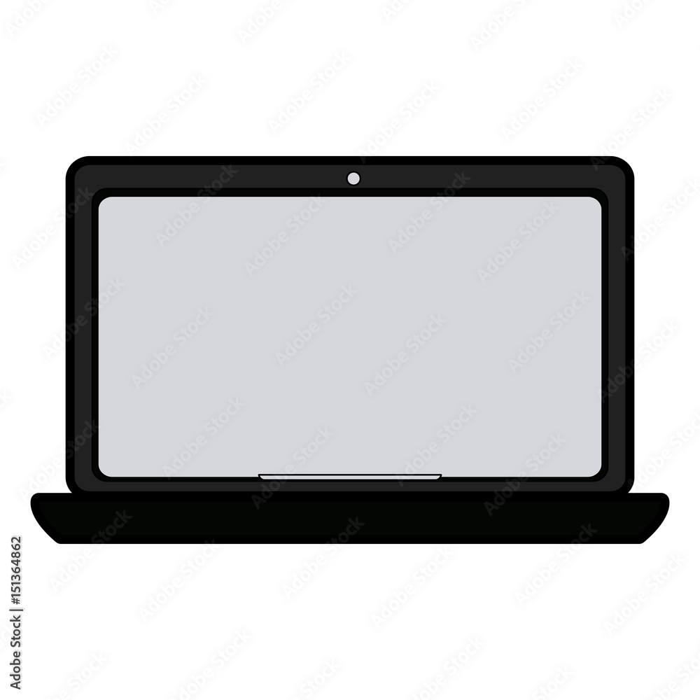 blank screen laptop computer icon image vector illustration design 