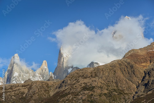 Clouds over Mt. Fitz Roy in Patagonia