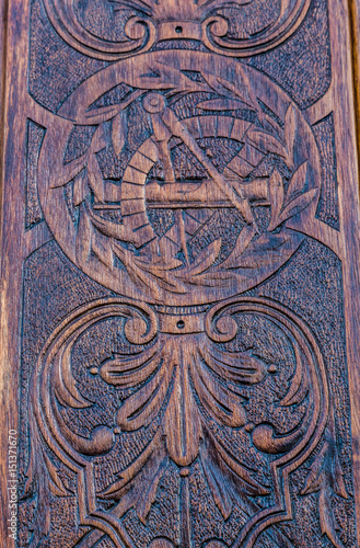 Фотография Freemasonry door entrance detail