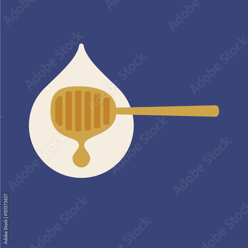 Honey Dipper simple vector Milk Drip