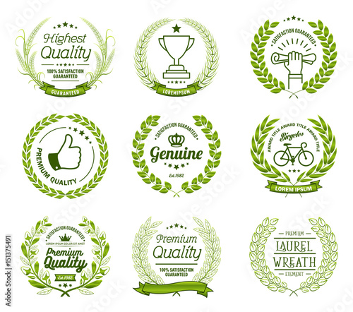 Laurel Wreath Vector Green Collection
