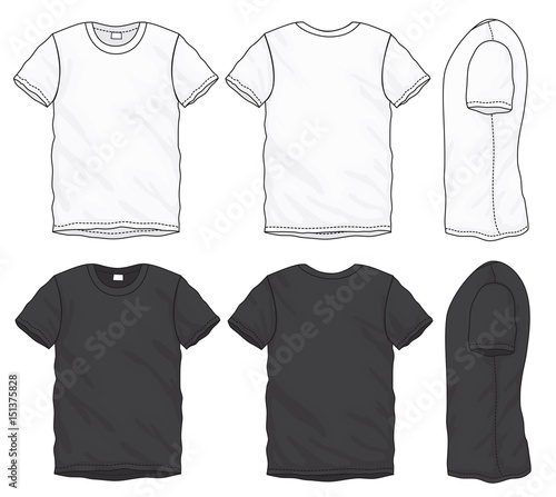 Black White T-Shirt Design Template