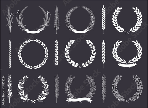 Laurel Wreaths and Branches Vector Collection