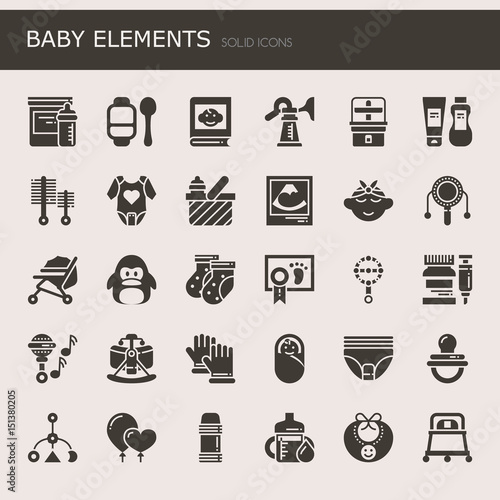 Baby Elements  , Thin Line and Pixel Perfect Icons