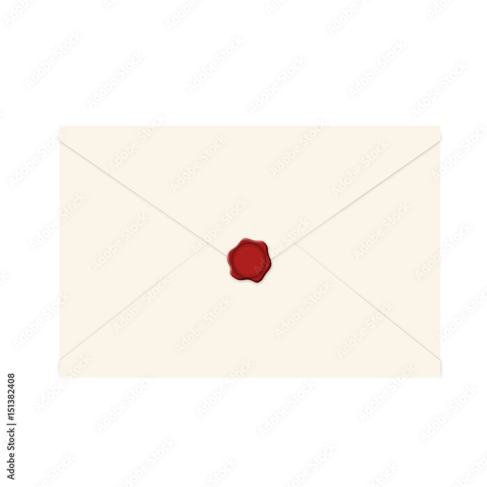 手紙 シーリングワックス 封緘 蝋印 Stock Illustration Adobe Stock