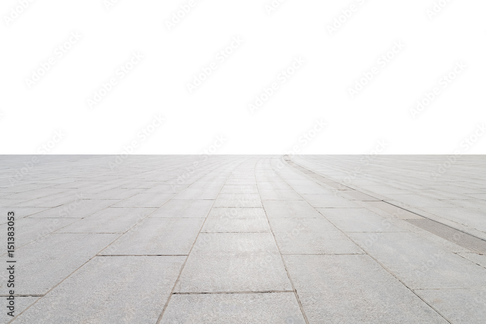 Fototapeta premium empty concrete square floor isolated