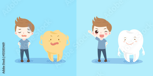 boy with tooth