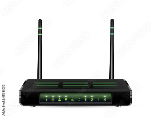 Router on a white background